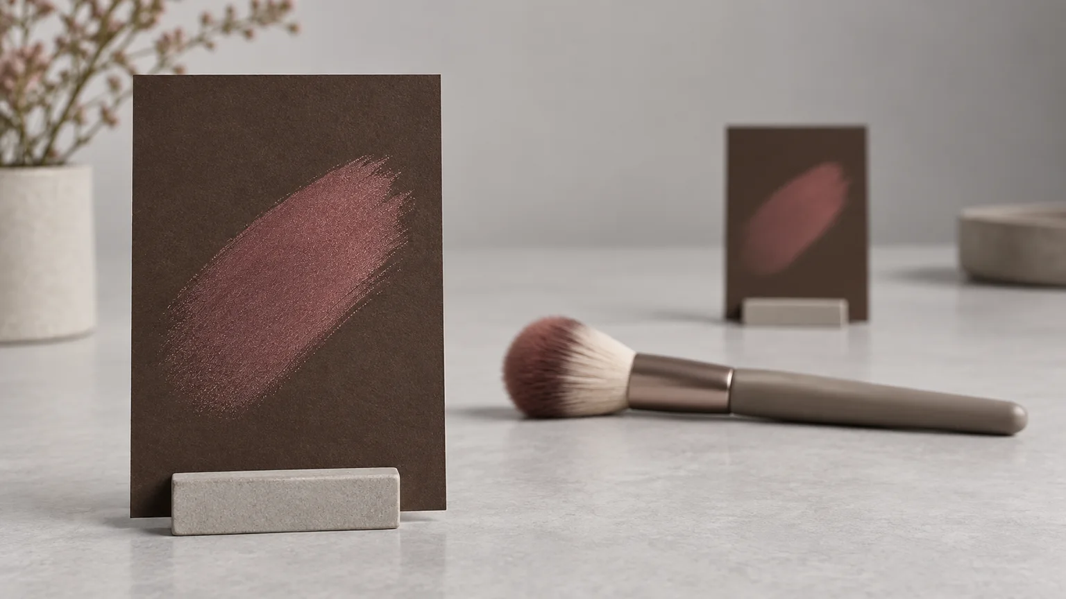 Assess Blush Visibility on Deep Skin at Conversation Distance