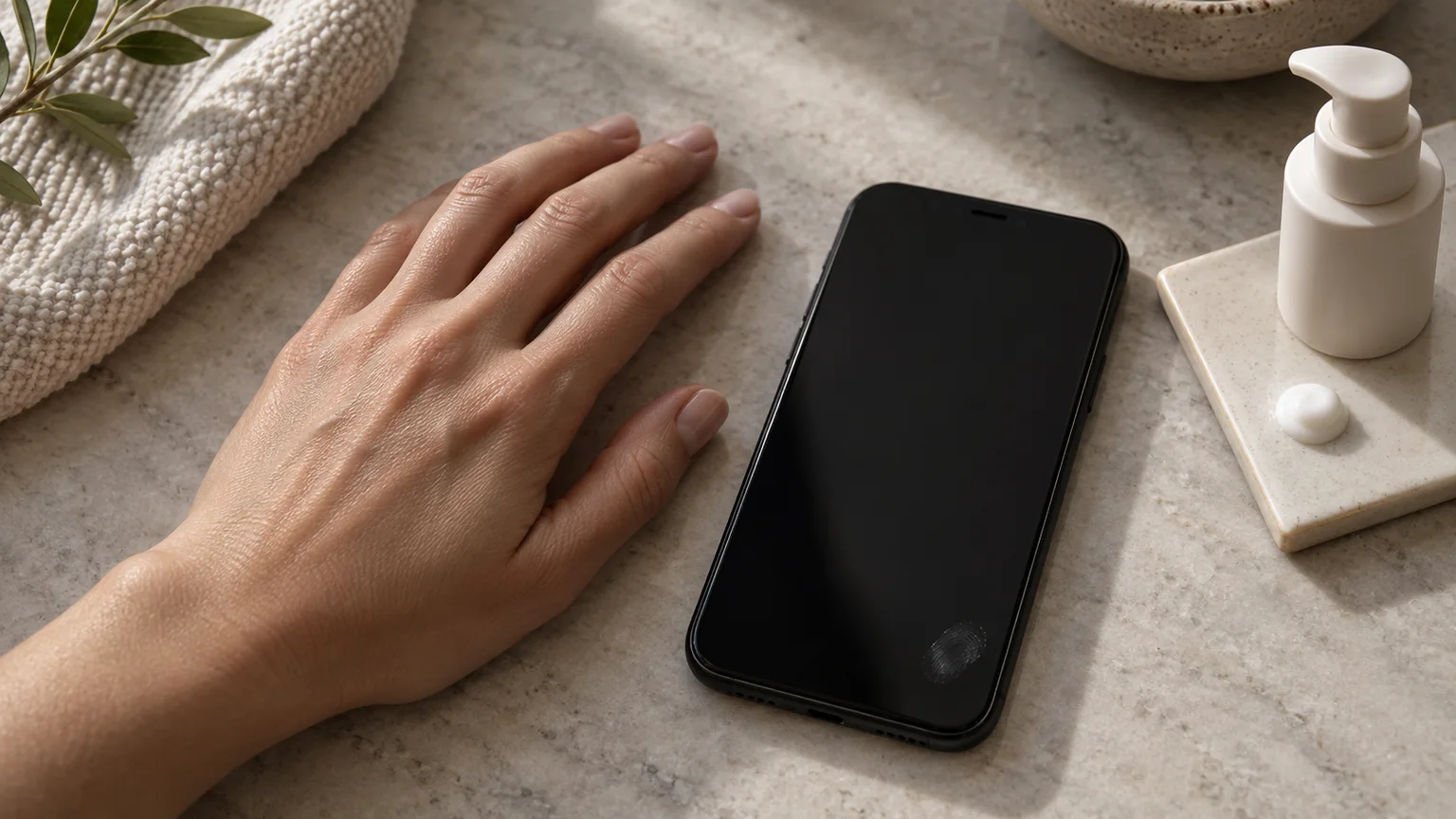 Hand cream changes how a manicure photographs