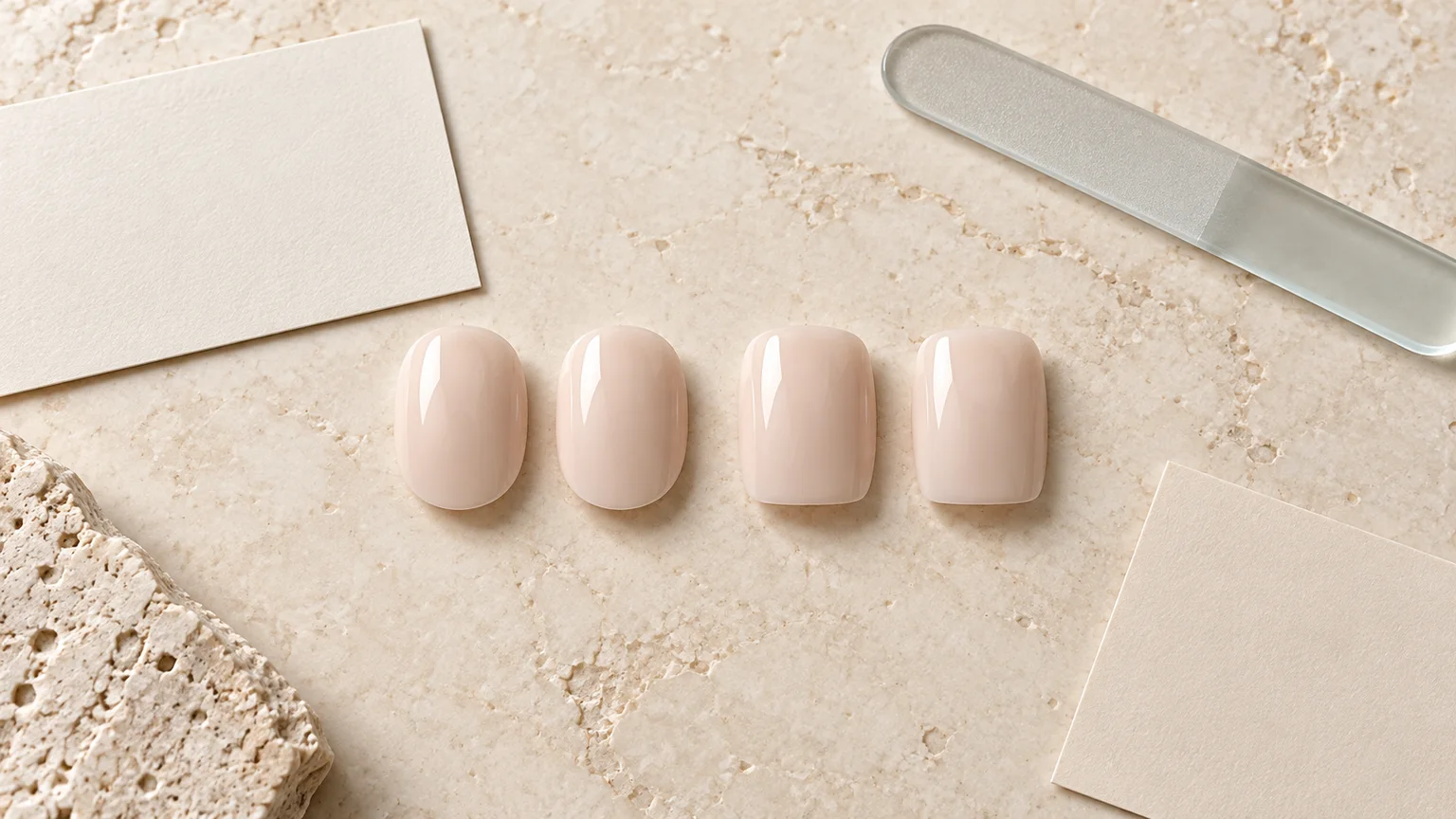 Short shape makes sheer polish look expensive
