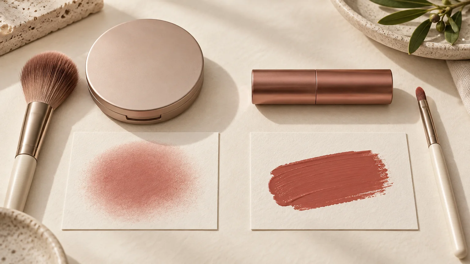 One color, used twice, can make makeup feel intentional